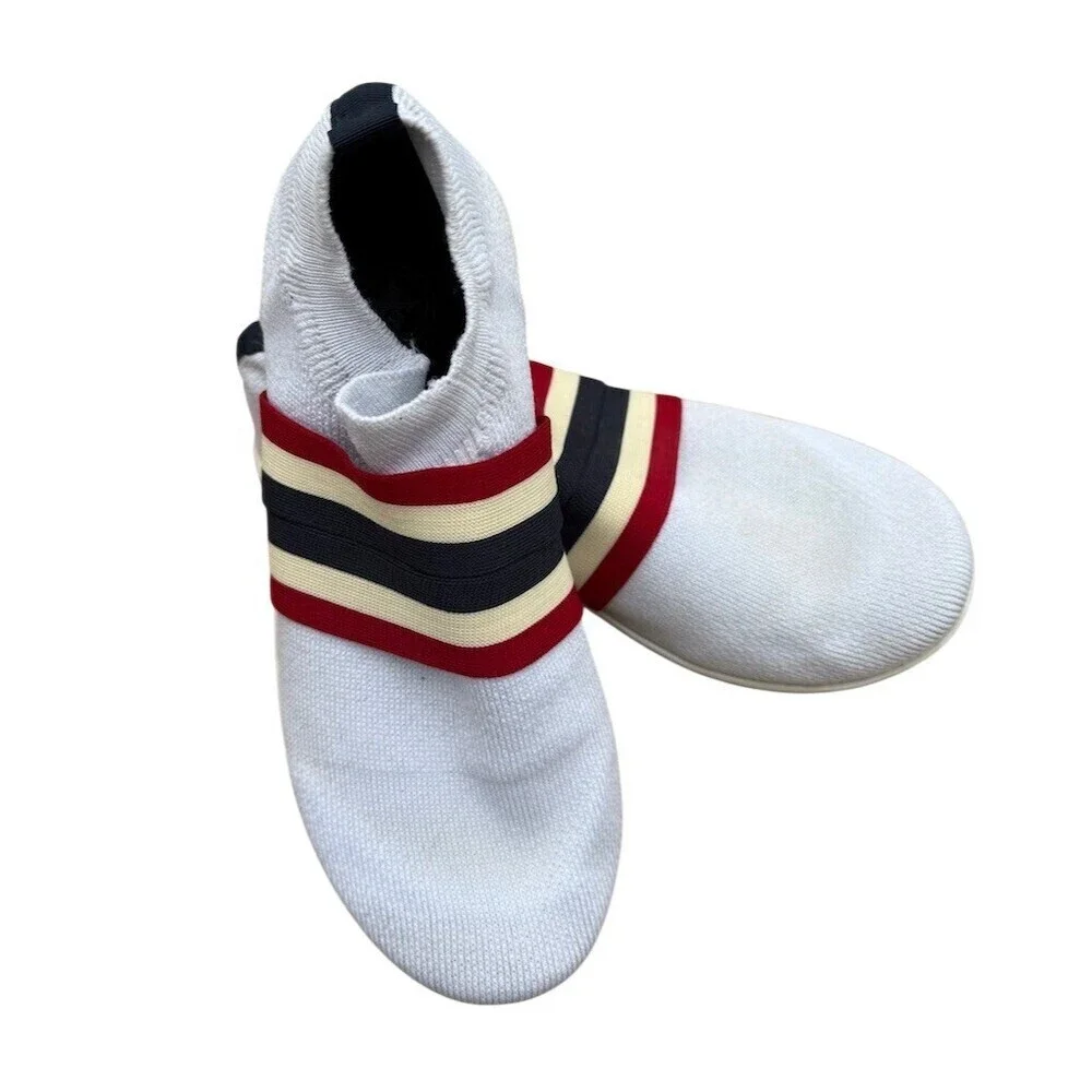 Charleston Shoe Company White Knit Slip On Sneakers Womens 9